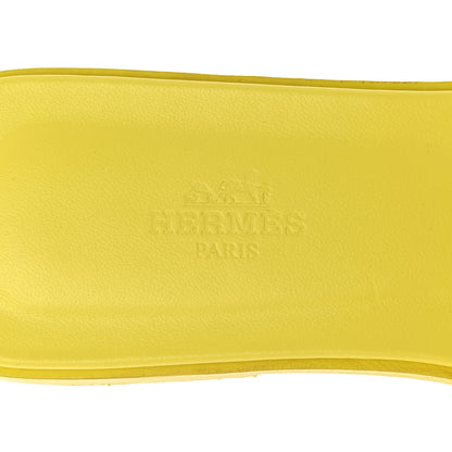 Hermes Epsom Oran Sandals 38 Jaune Pollen 7 of 10