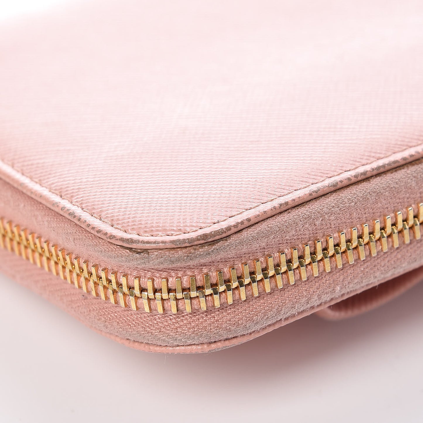 Saffiano Fiocco Bow Zip Around Wallet Orchidea