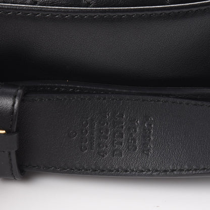Gucci Calfskin Matelasse Animal Studs GG Marmont Belt Bag 85 34 Black 8 of 9