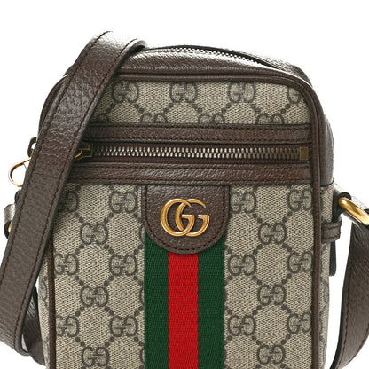 Gucci GG Supreme Monogram Web Mini Ophidia Messenger Brown 8 of 11