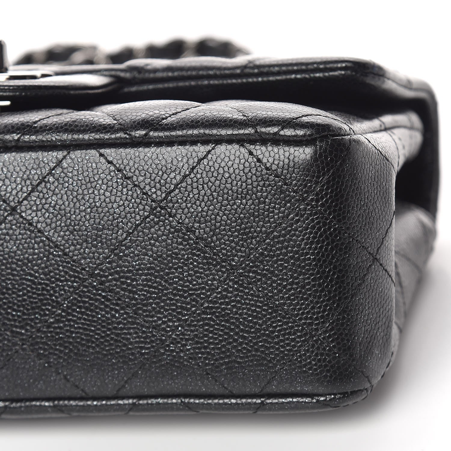 Chanel Iridescent Caviar Quilted Mini Rectangular Flap Black 10 of 10