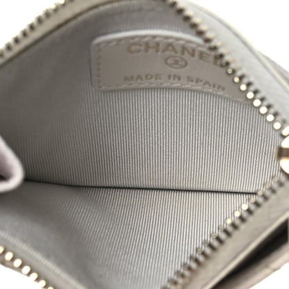Chanel Caviar Quilted CC Zip Card Holder White 5 of 10