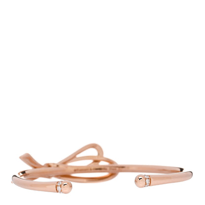 Tiffany 18K Rose Gold Diamond Medium Bow Cuff Bracelet 2 of 4