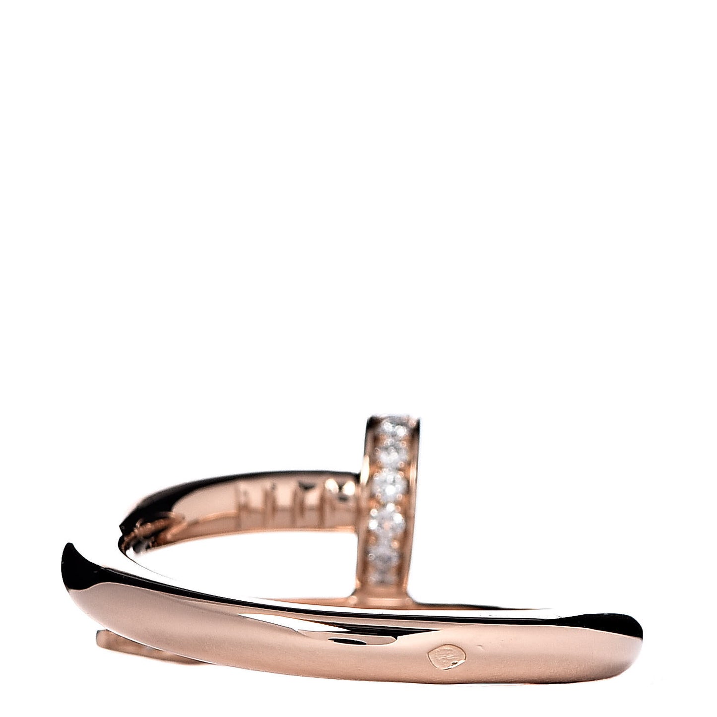 18K Pink Gold Diamond Juste Un Clou Ring 53 6.25