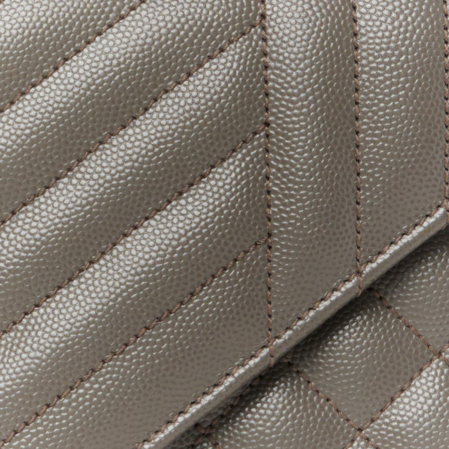 Saint Laurent Grain De Poudre Textured Mixed Matelasse Medium Triquilt Monogram Satchel Earth 11 of 11