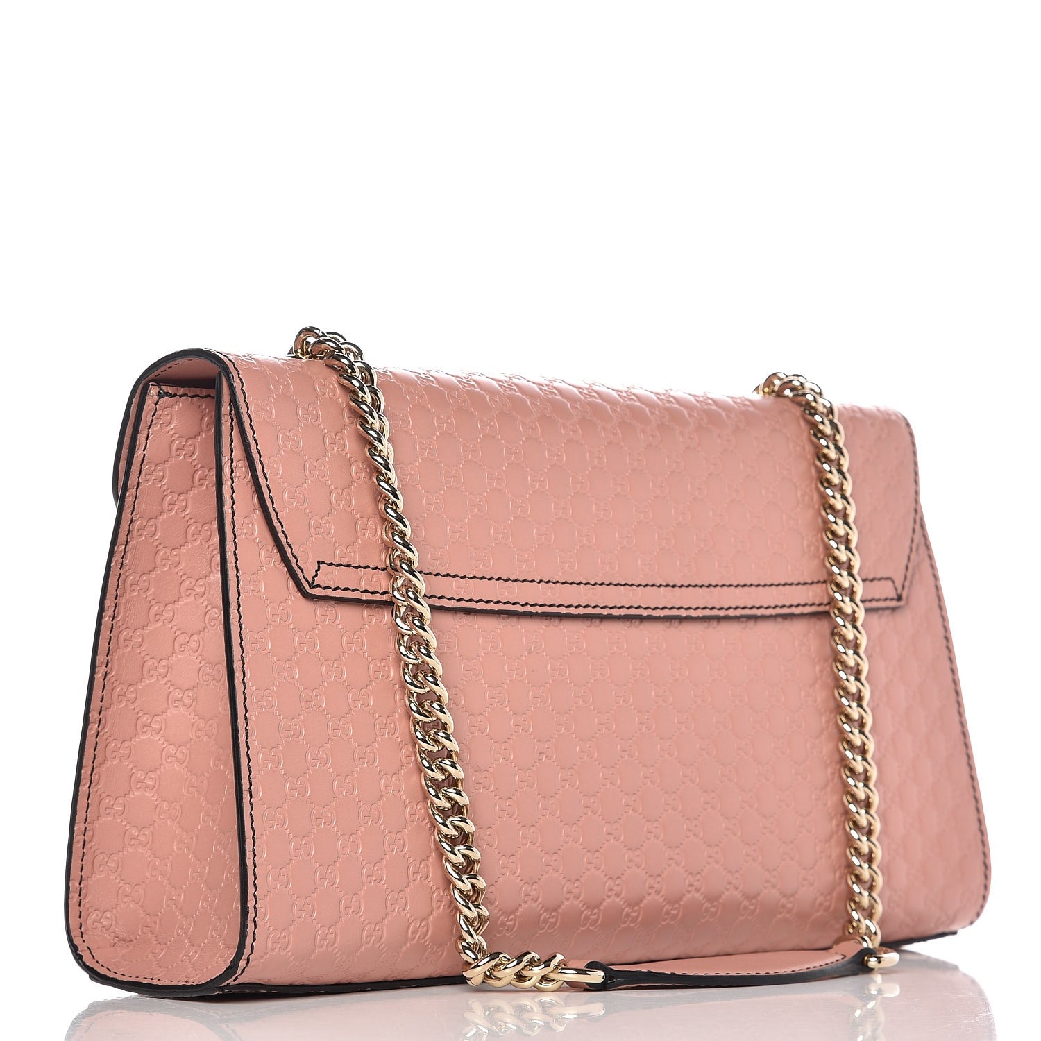 Gucci Microguccissima Medium Emily Chain Shoulder Bag Soft Pink 3 of 8
