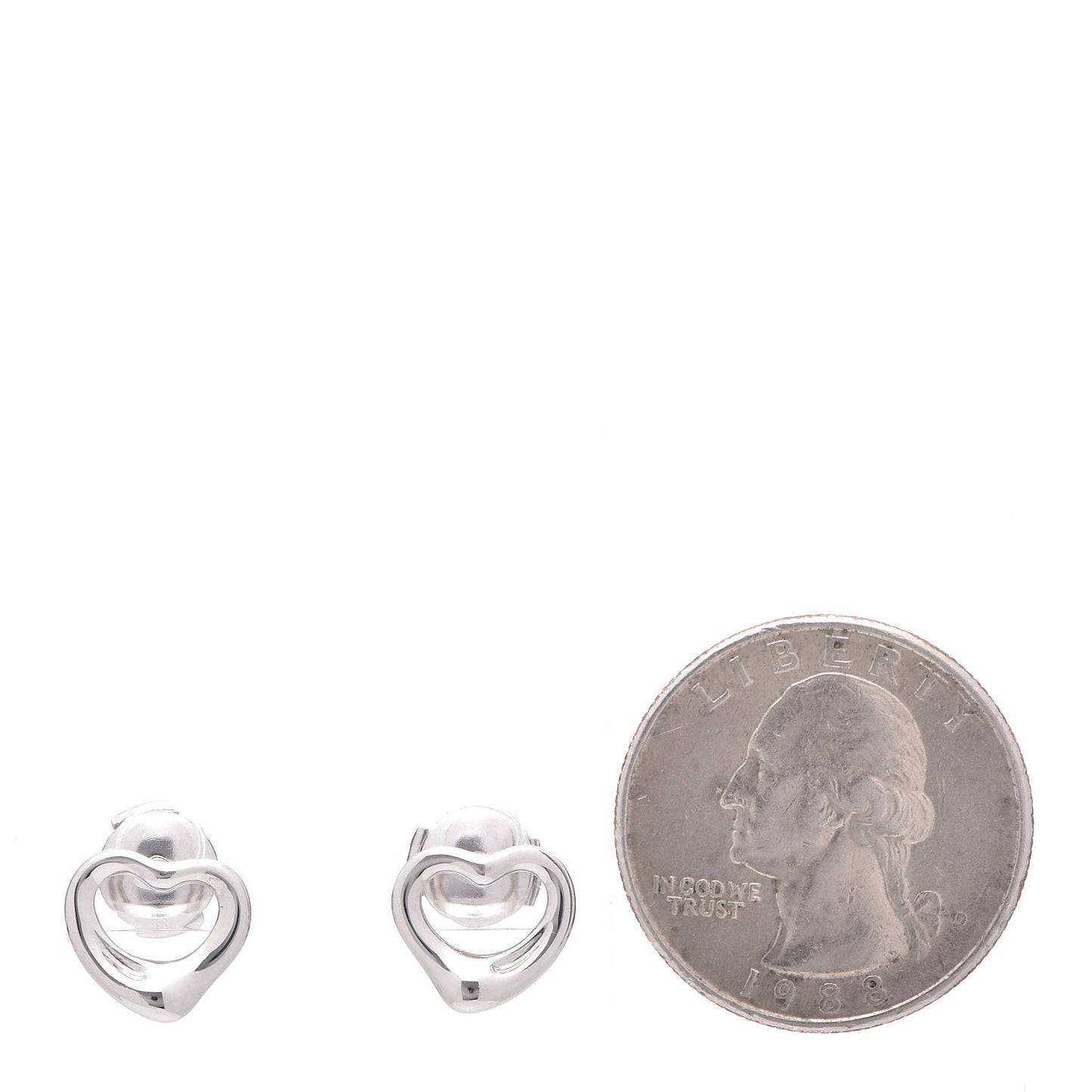 Platinum Elsa Peretti Open Heart Earrings