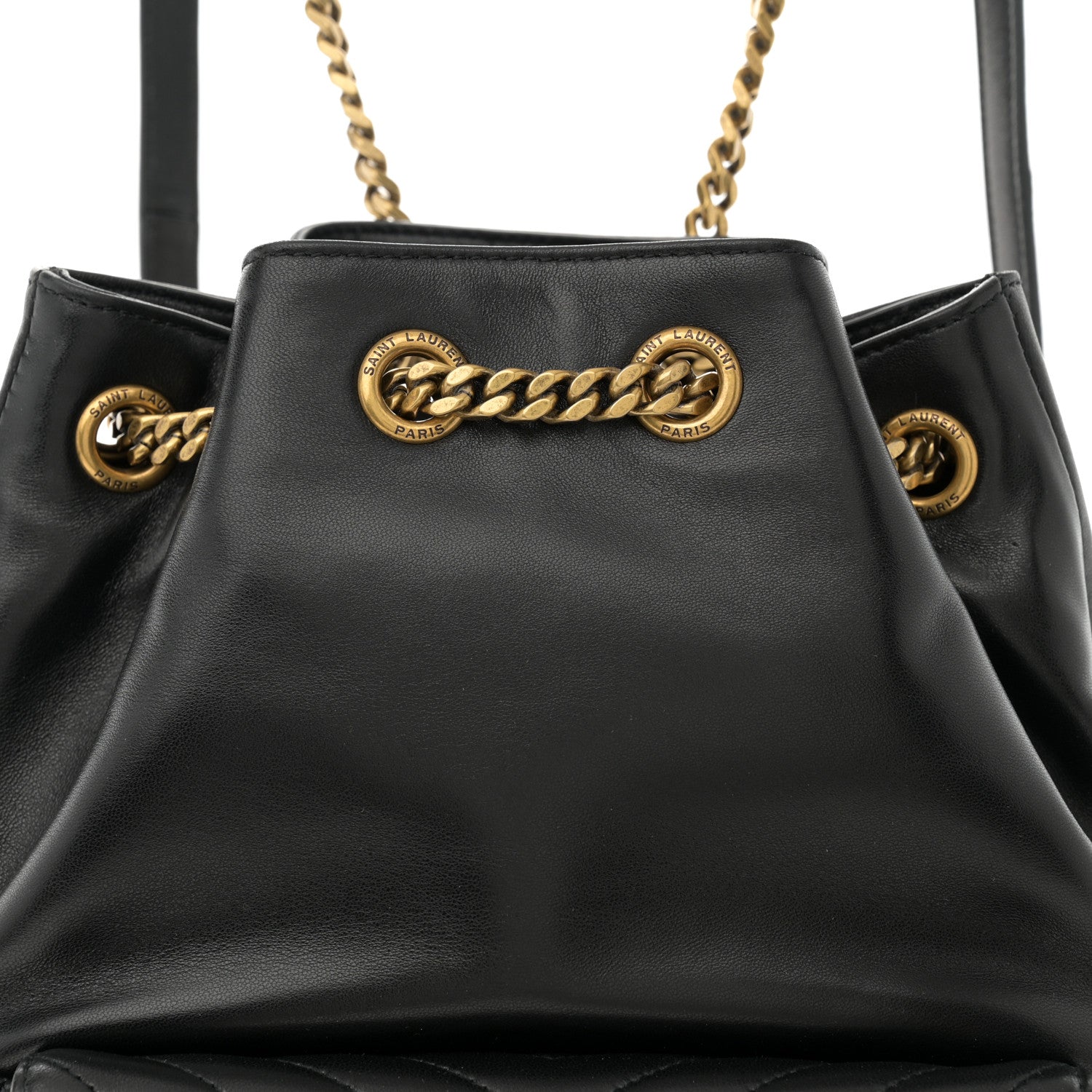 Saint Laurent Lambskin Matelasse Monogram Joe Backpack Black 8 of 11