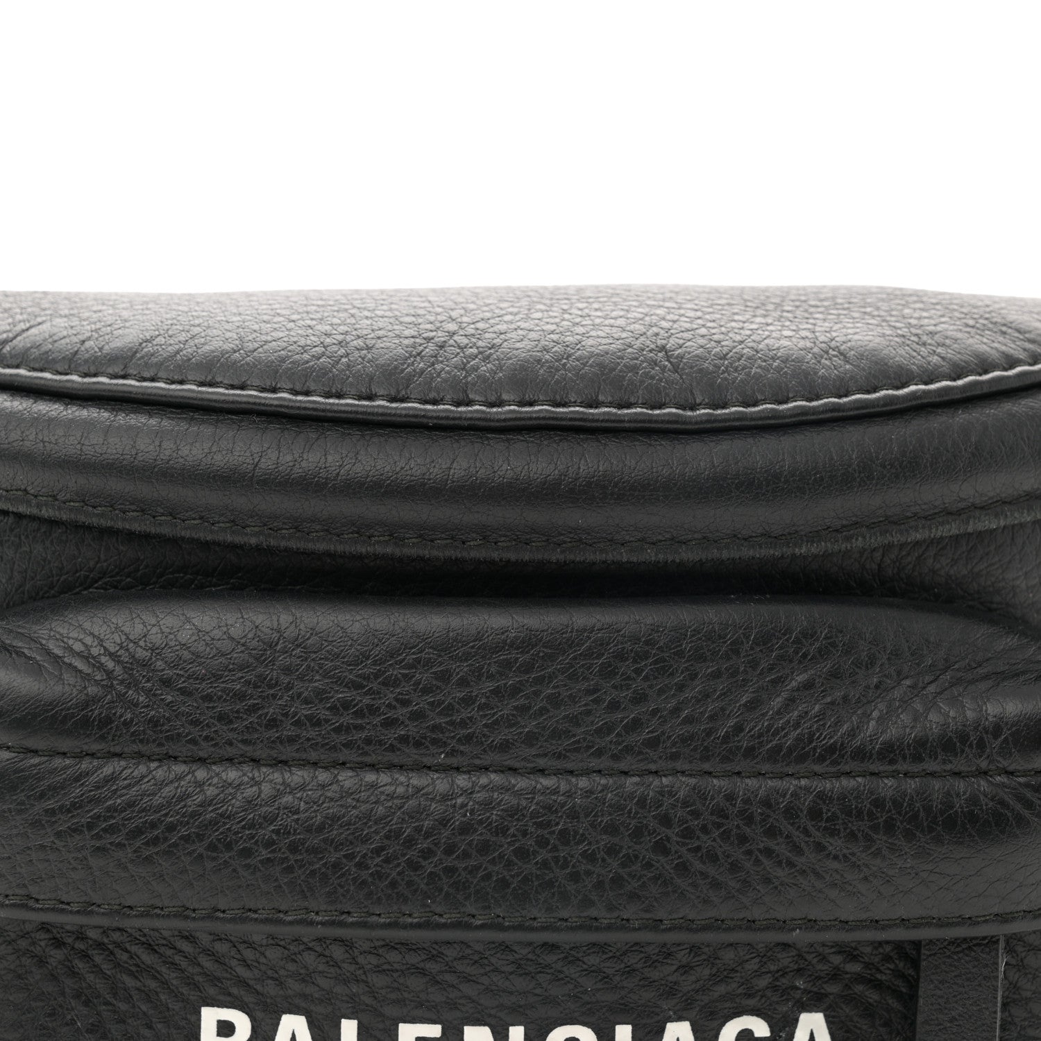 Balenciaga Smooth Calfskin Logo Everyday Beltpack XS Black White 7 of 12