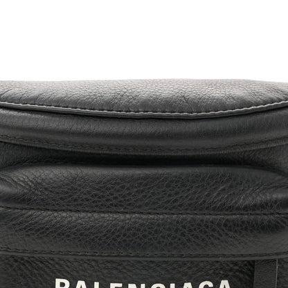 Balenciaga Smooth Calfskin Logo Everyday Beltpack XS Black White 7 of 12