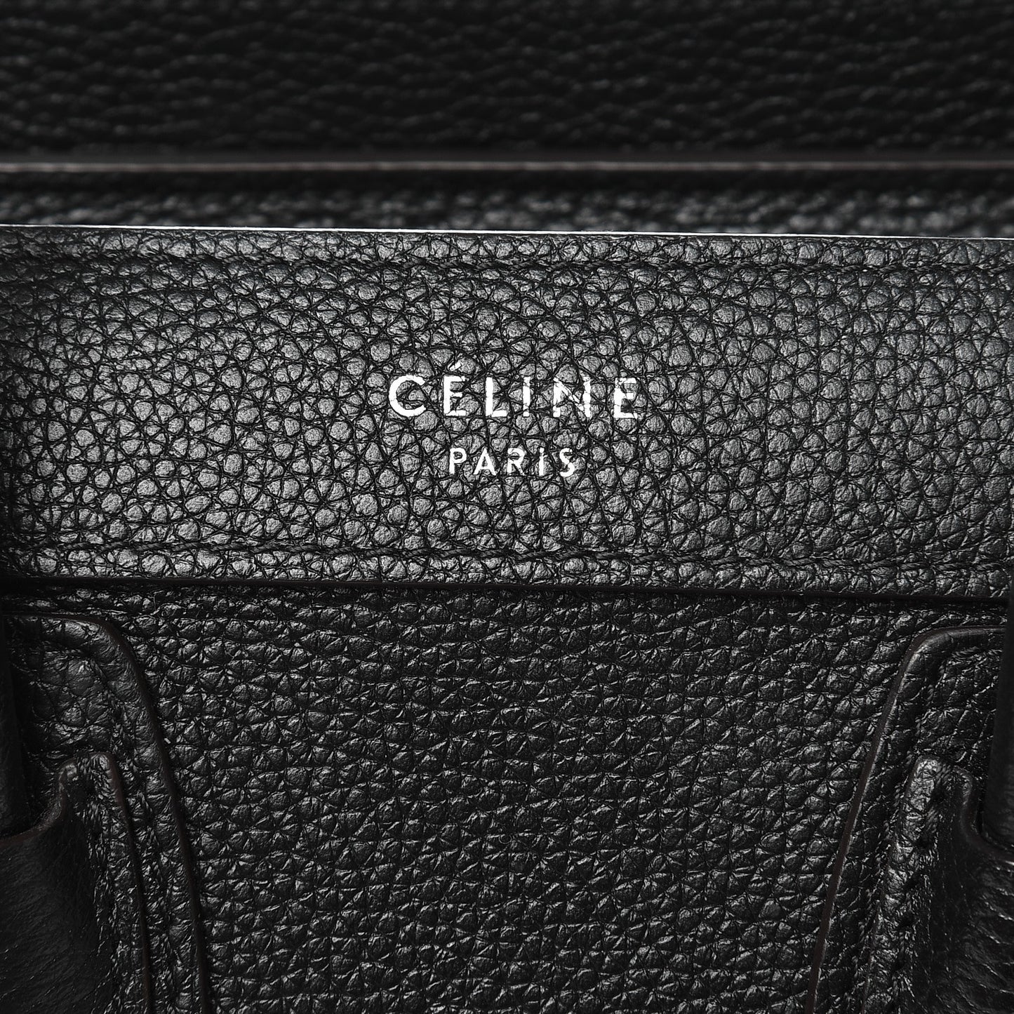 Drummed Calfskin Nano Luggage Black