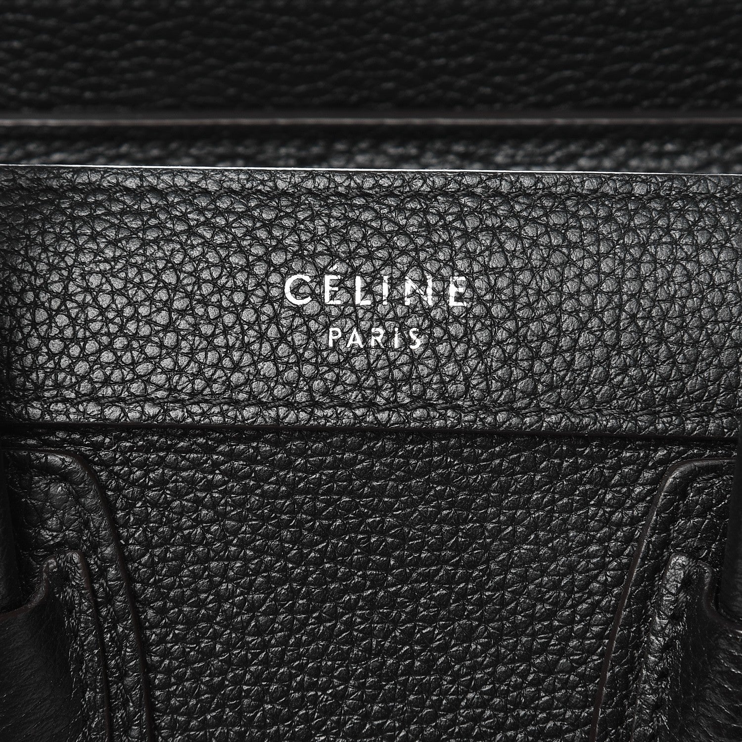 Celine Drummed Calfskin Nano Luggage Black 7 of 10