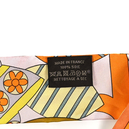 Hermes Silk Les Murmures de la Foret Twilly Jaune Vif Vert Miel 3 of 3