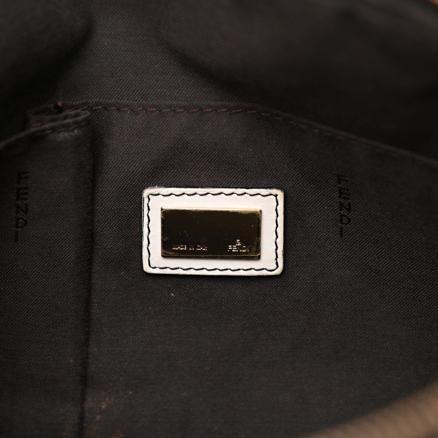 Fendi Zucchino Vitello Crossbody Black White 5 of 17