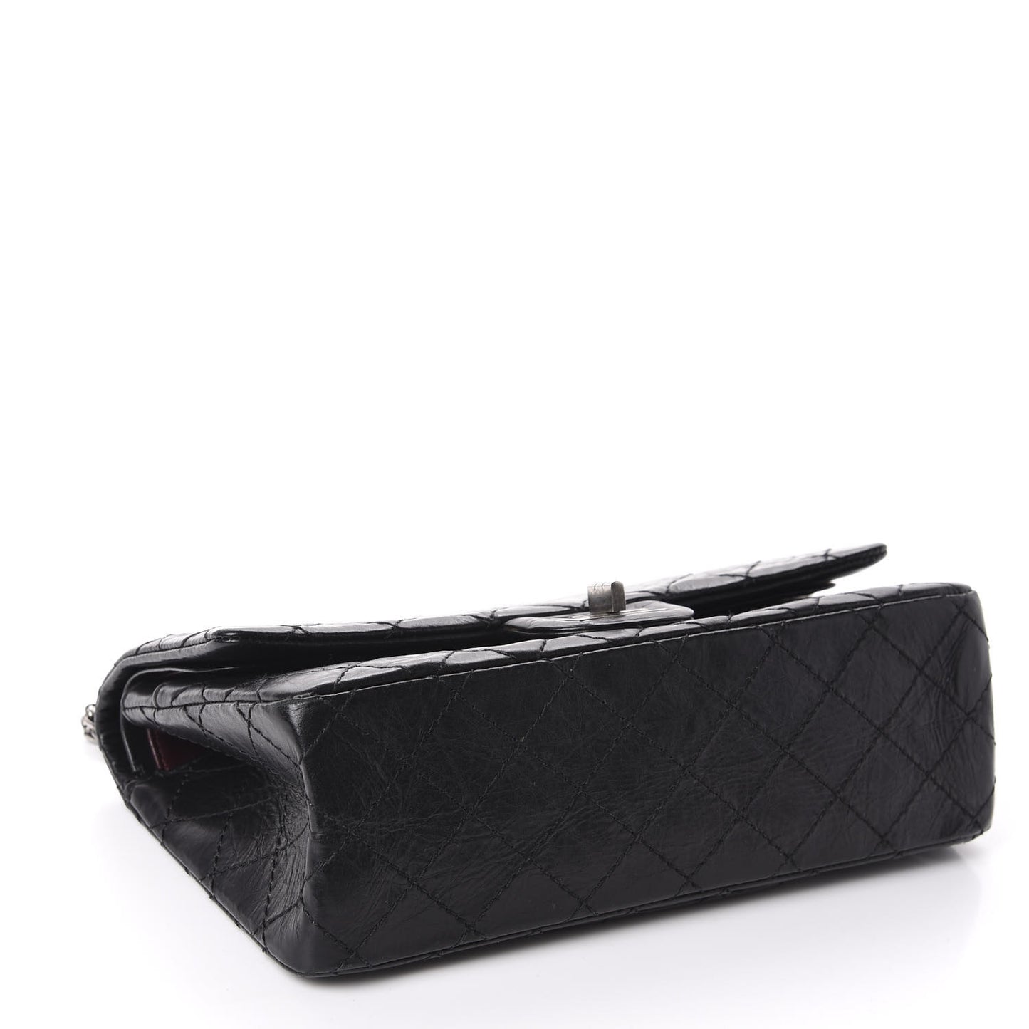 Aged Calfskin Quilted 2.55 Reissue 225 Flap Black