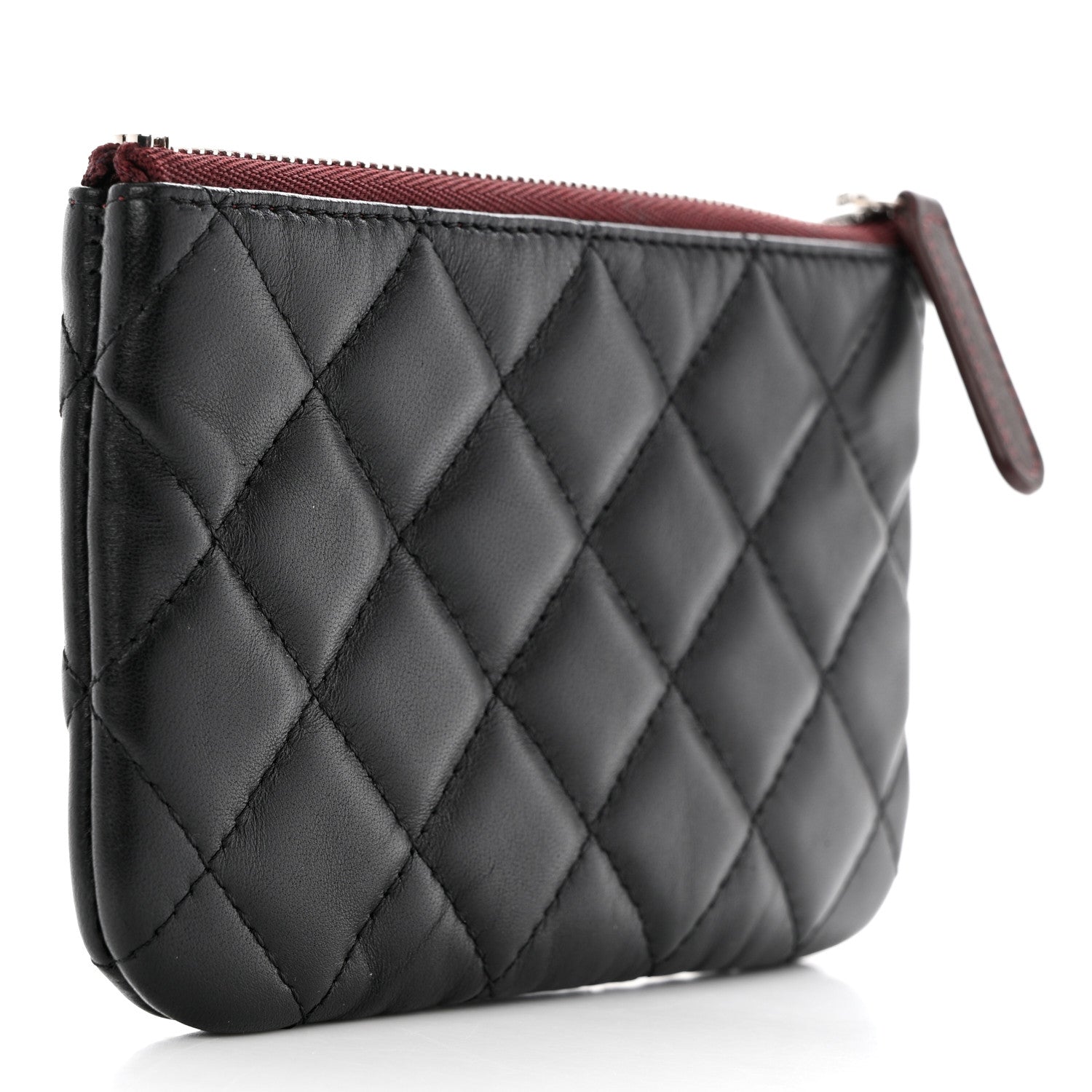 Chanel Lambskin Quilted Small Cosmetic Case Black 3 of 11