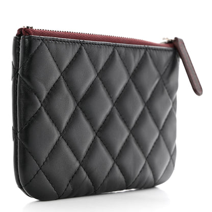 Chanel Lambskin Quilted Small Cosmetic Case Black 3 of 11