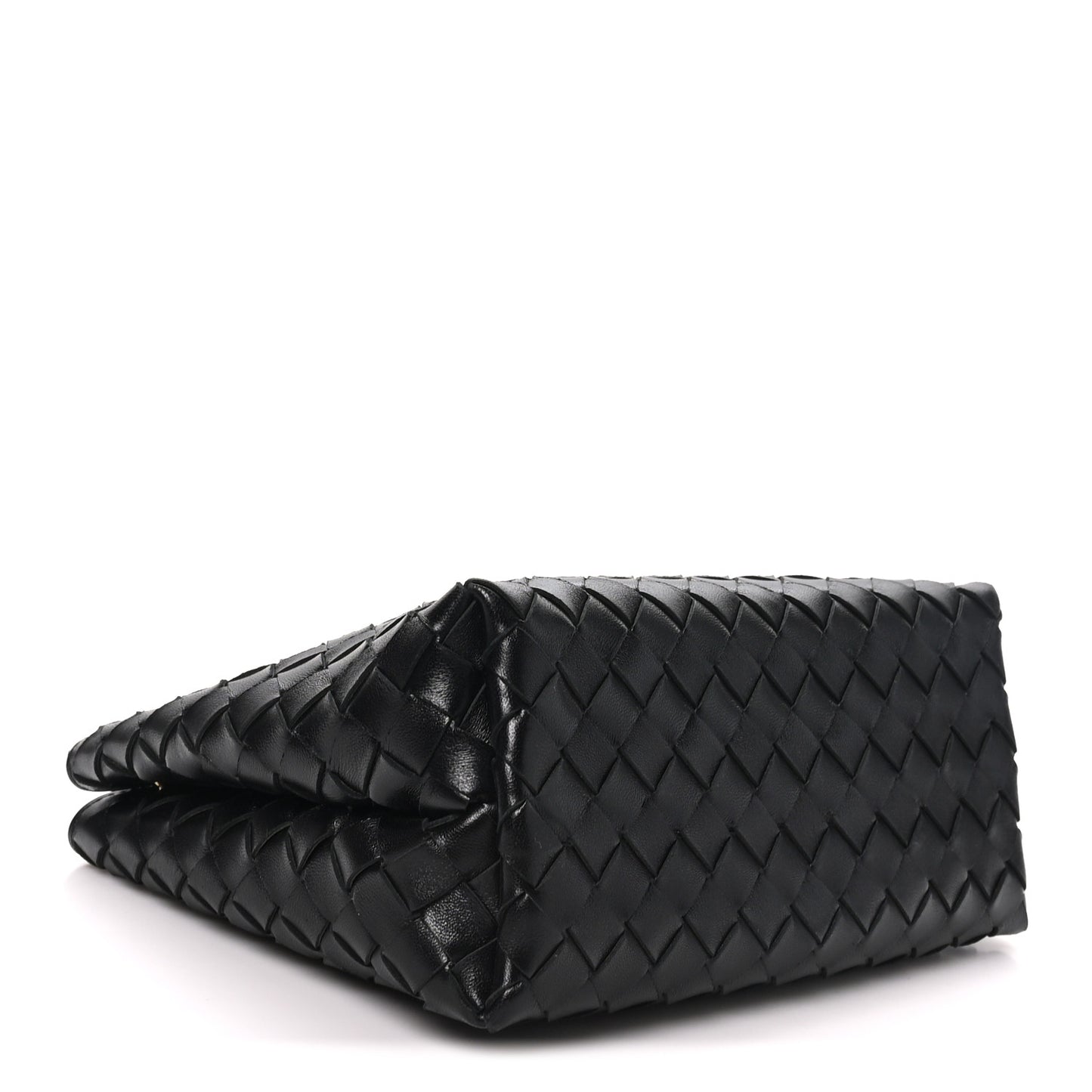 Nappa Intrecciato Small Andiamo With Chain Shoulder Bag Black