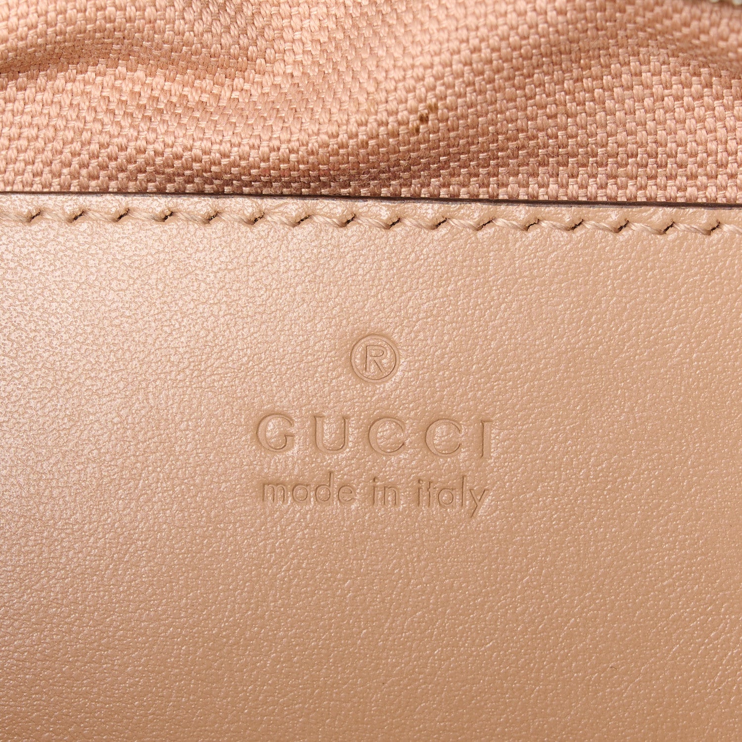 Gucci Calfskin Matelasse Monochrome Small GG Marmont Chain Shoulder Bag Camelia 6 of 13