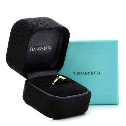 Tiffany 18K Yellow Gold Diamond T T1 Ring 49 5 5 of 5