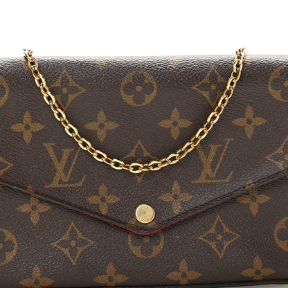 Louis Vuitton Monogram Pochette Felicie Chain Wallet Fuchsia 10 of 14