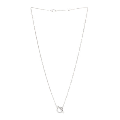 Hermes 18K White Gold Diamond Finesse Pendant Necklace 3 of 5