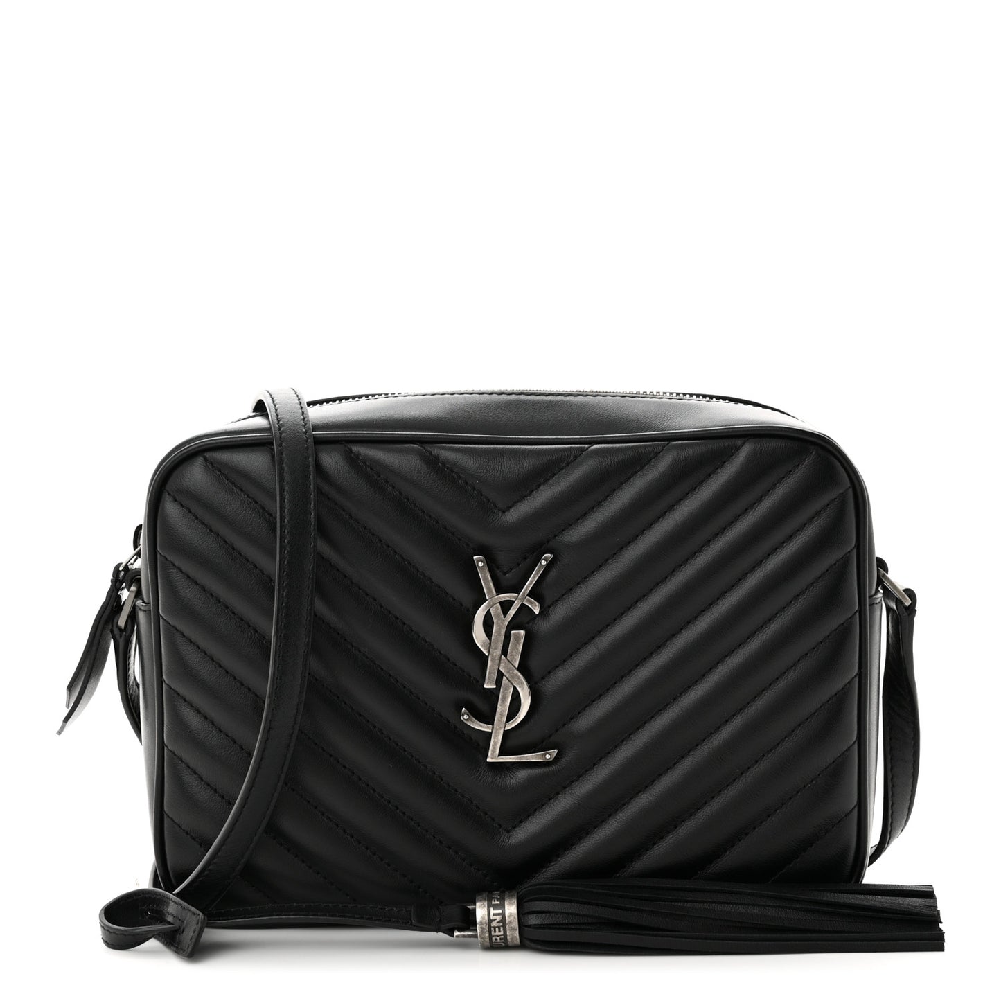 Calfskin Matelasse Monogram Lou Camera Bag Black