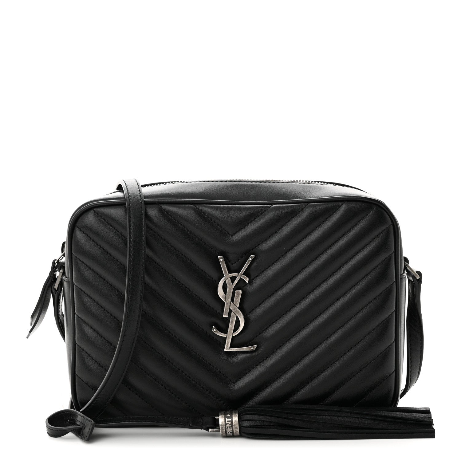 Saint Laurent Calfskin Matelasse Monogram Lou Camera Bag Black 1 of 11