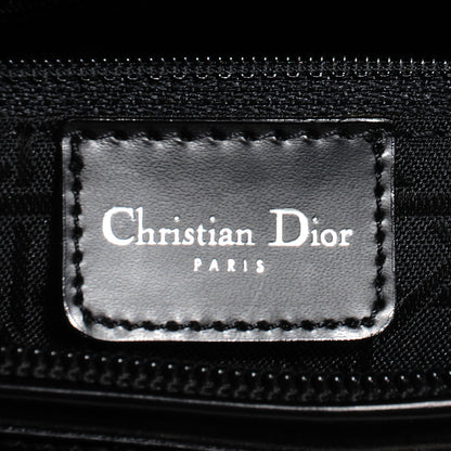 Christian Dior Patent Chrome Beaded Malice Tote Black 7 of 10