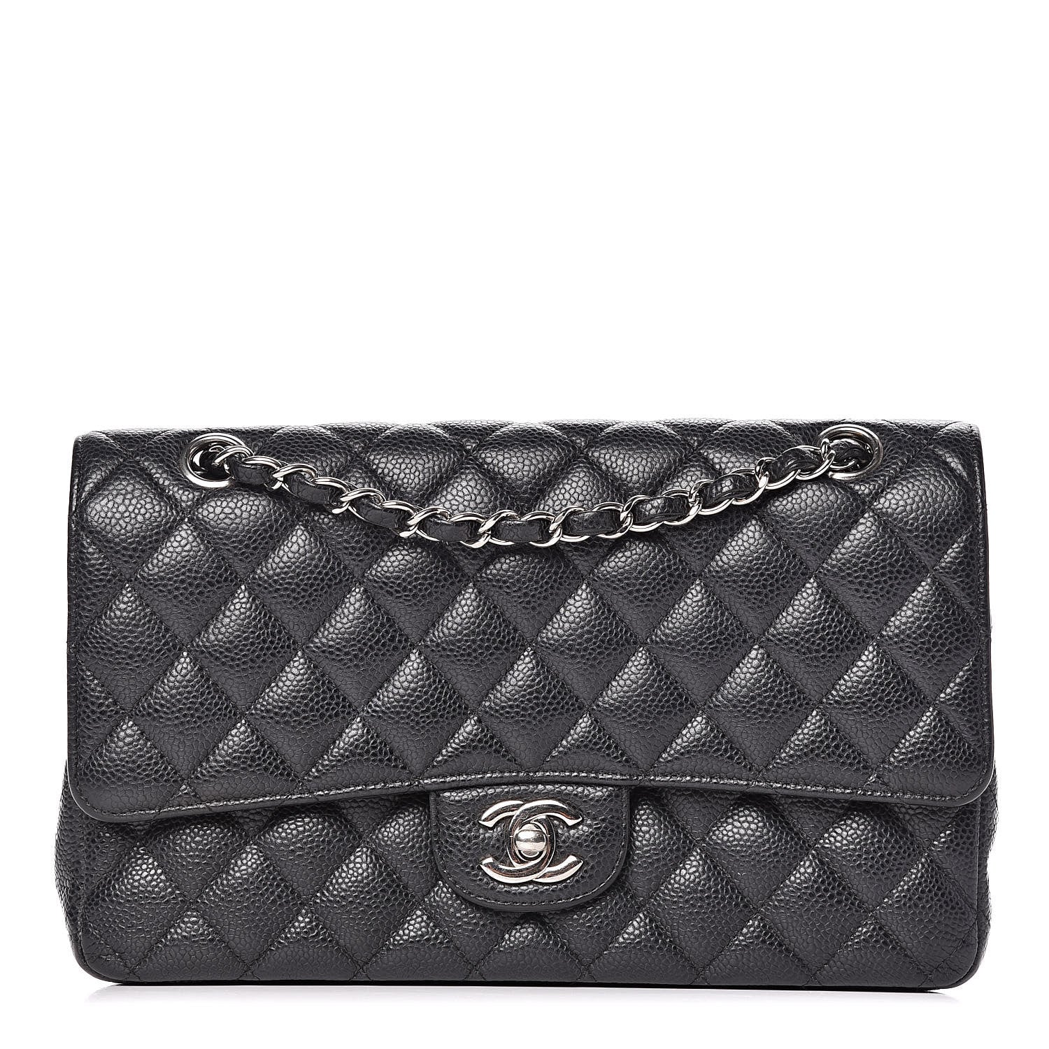 Chanel Caviar Quilted Medium Double Flap Black 1 of 12