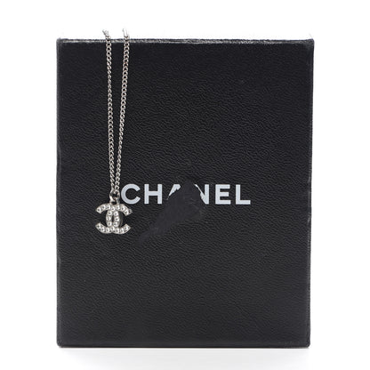 Chanel Crystal Timeless CC Necklace Silver 4 of 4