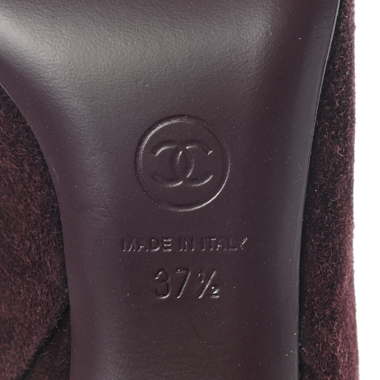 Suede Boots 37.5 Burgundy