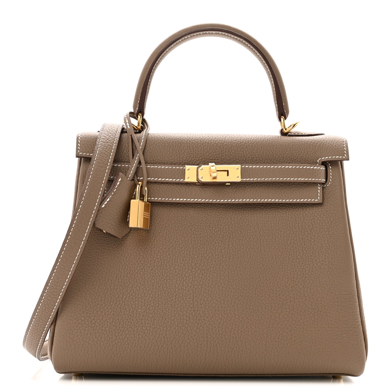 Hermes Togo Kelly Retourne 25 Etoupe 1 of 13
