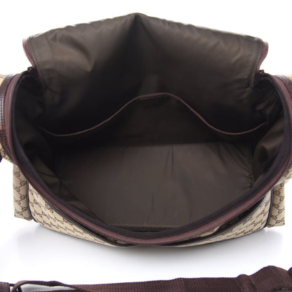 Gucci Monogram Natural Pigskin Large Diaper Bag Beige Ebony Cocoa Dark Chocolate 5 of 17