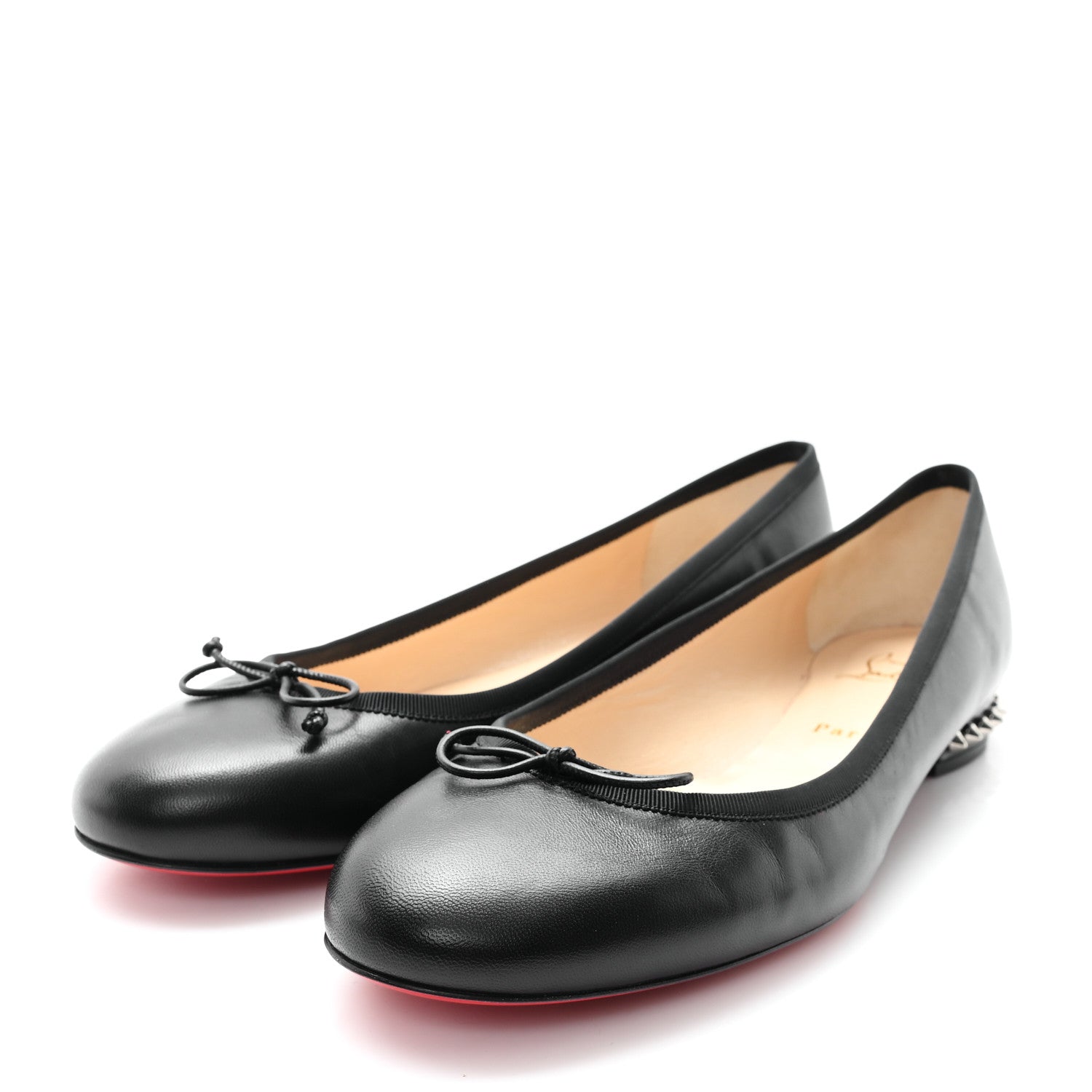 Christian Louboutin Shiny Nappa La Massine Flats 40.5 Black 4 of 9