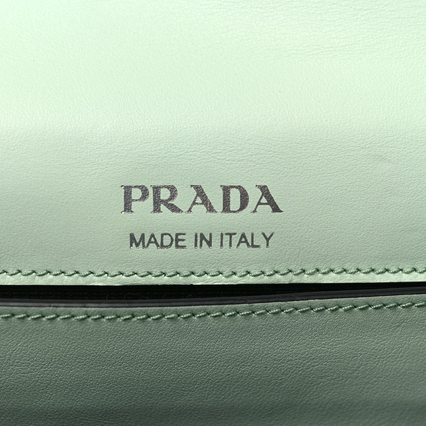 Spazzolato Soft Calfskin Plex Ribbon Bag Acqua