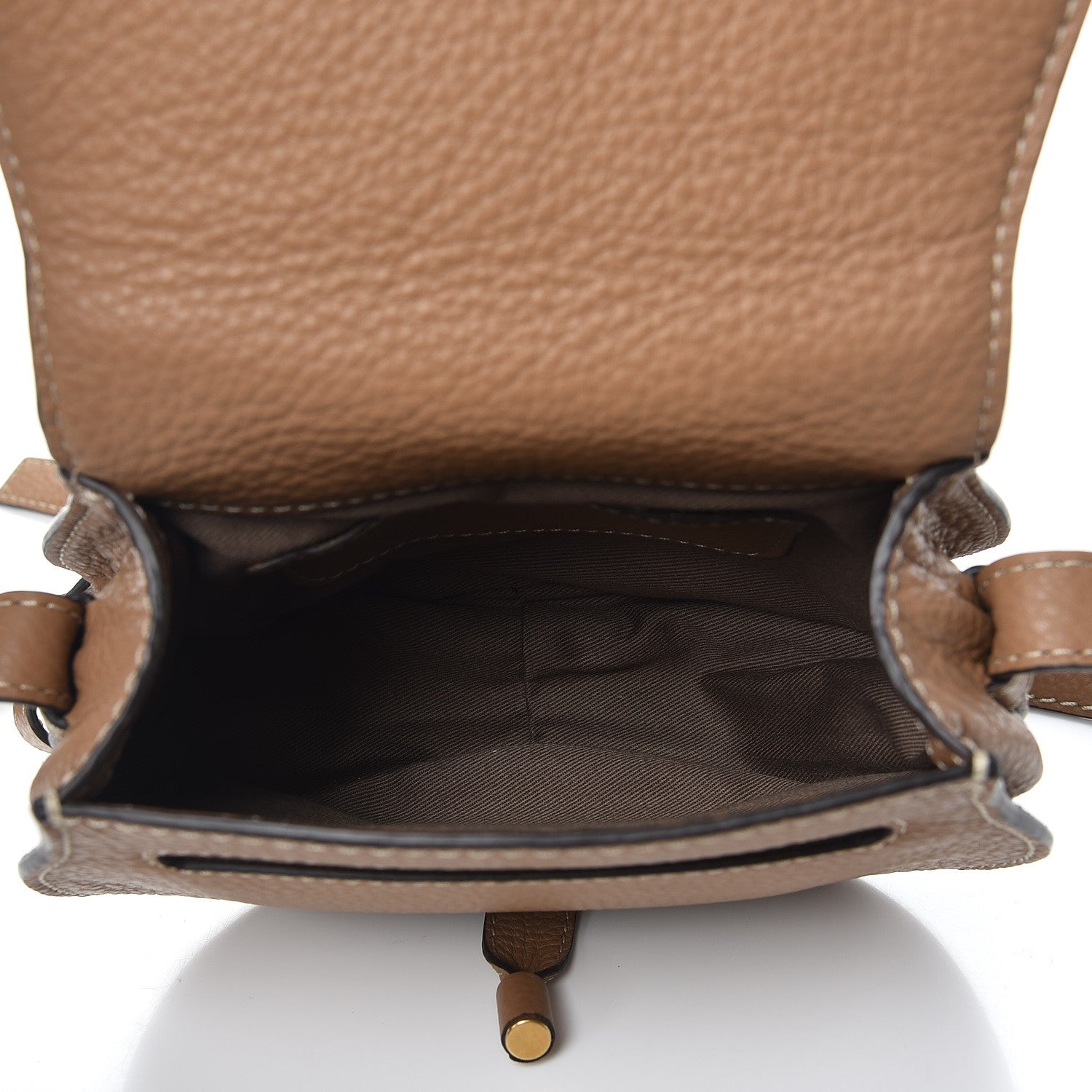 Chloe Calfskin Mini Marcie Round Crossbody Bag Nut 5 of 8