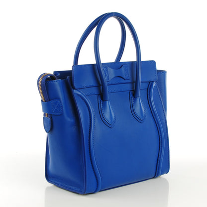 Celine Smooth Calfskin Micro Luggage Royal Blue 3 of 8