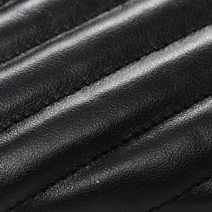 Saint Laurent Calfskin Matelasse Chevron Monogram A5 Wristlet Black 11 of 11