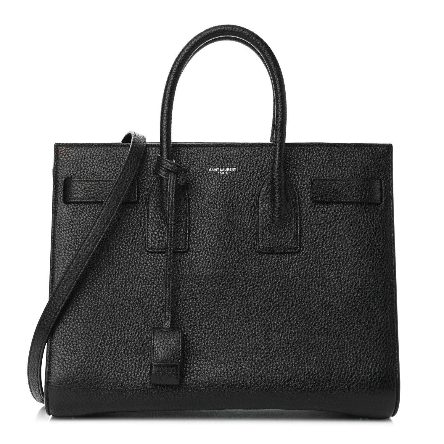Saint Laurent Grained Calfskin Small Sac De Jour Black 1 of 11