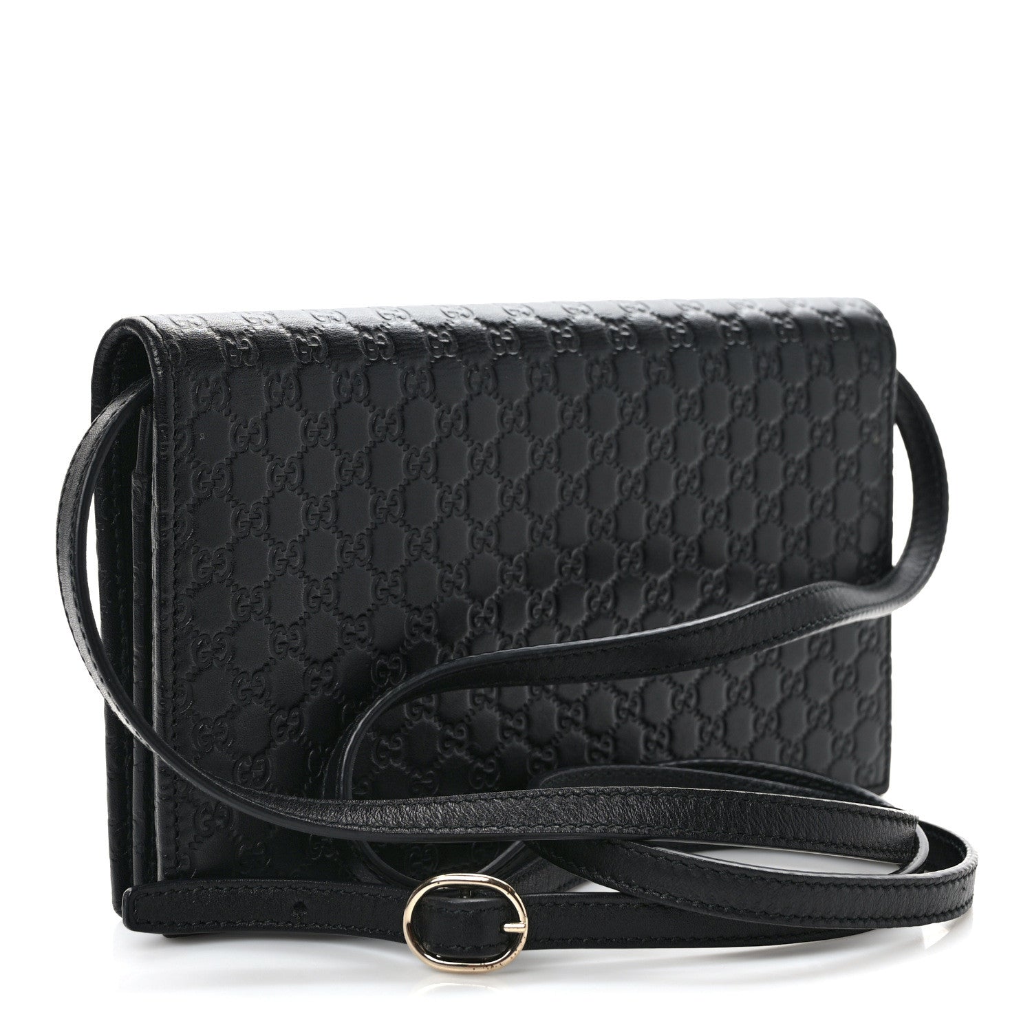 Gucci Microguccissima Crossbody Wallet Black 3 of 9