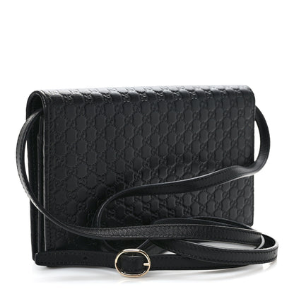 Gucci Microguccissima Crossbody Wallet Black 3 of 9