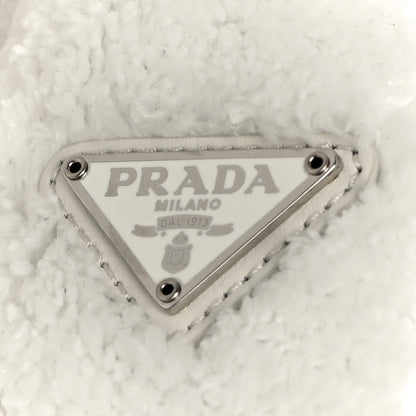 Prada Terry Cloth Mini Re-Edition 2000 Bag White Black 8 of 9