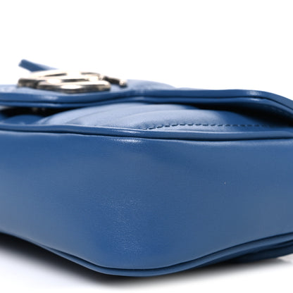 Gucci Calfskin Matelasse Aria Super Mini GG Marmont Shoulder Bag Clear Blue 10 of 10