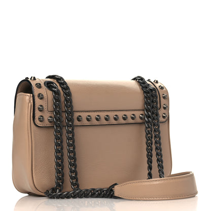 Prada Glace Calfskin Studded Crossbody Cammeo 3 of 9
