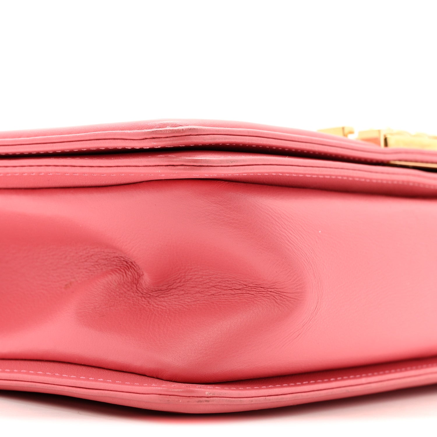 Chanel Lambskin Chevron Quilted Medium Boy Flap Pink 9 of 13