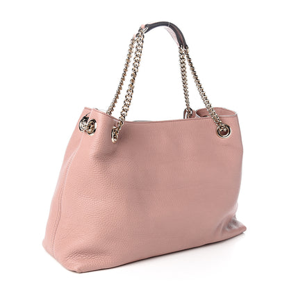 Gucci Pebbled Calfskin Medium Soho Chain Shoulder Bag Dark Cipria 2 of 9