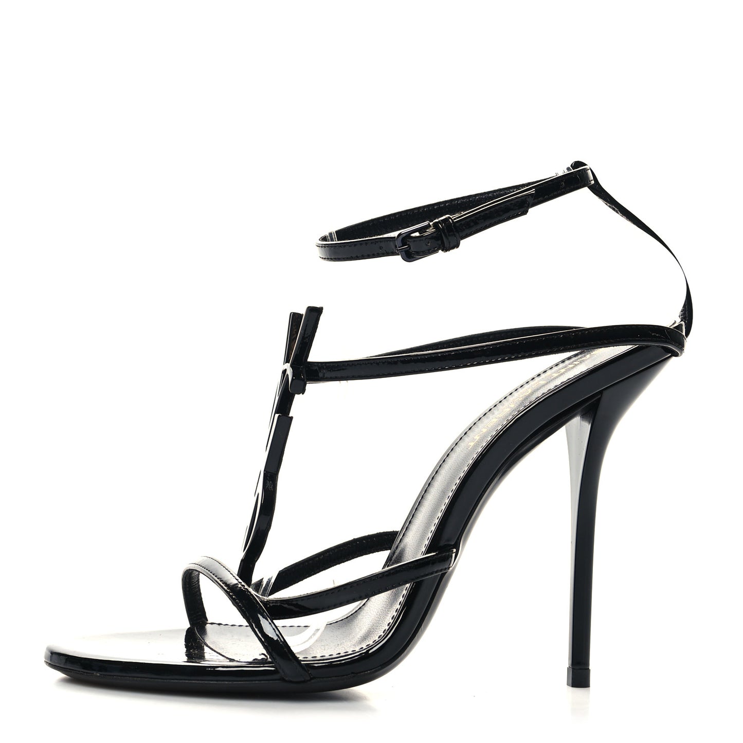 Patent Calfskin Cassandra 100 Sandals 37 Black