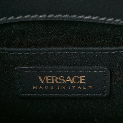 Versace Calfskin La Medusa Small Chain Hobo Bag Black 6 of 9