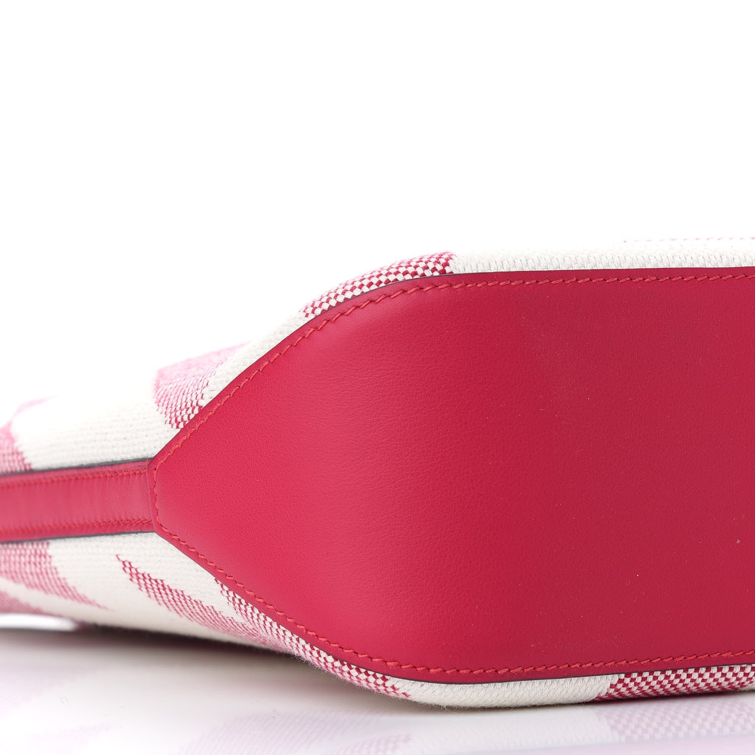 Hermes Swift Toile H Cabas H En Biais 27 Ecru Framboise 8 of 9